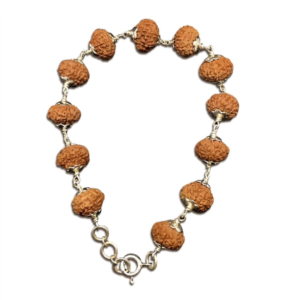 10 Mukhi Indonesian Rudraksha Bracelet In Silver