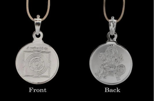Pratyangira Devi Yantra Pendant Pure Silver 999 Activated & Energized Locket