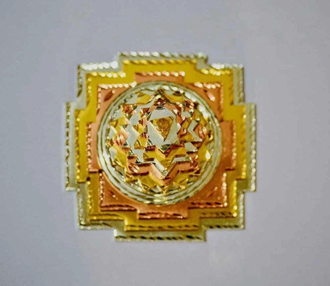 Meru Shree Yantra Pyramid In Panchdhatu Metal 6 Inches Energized
