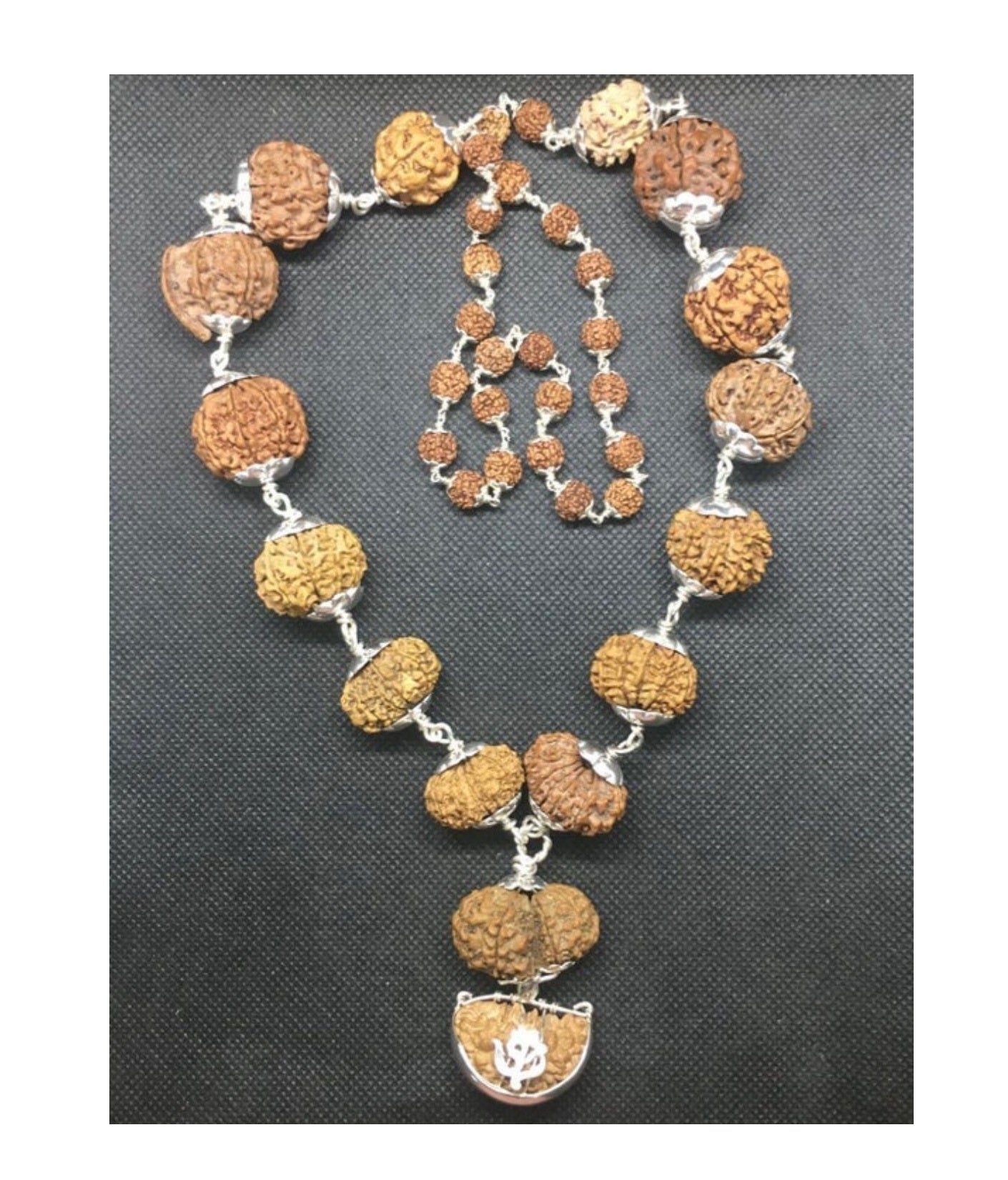 Nepal Siddha Mala (1-14 Mukhi,Ganesh,Gaurishankar) Medium Size