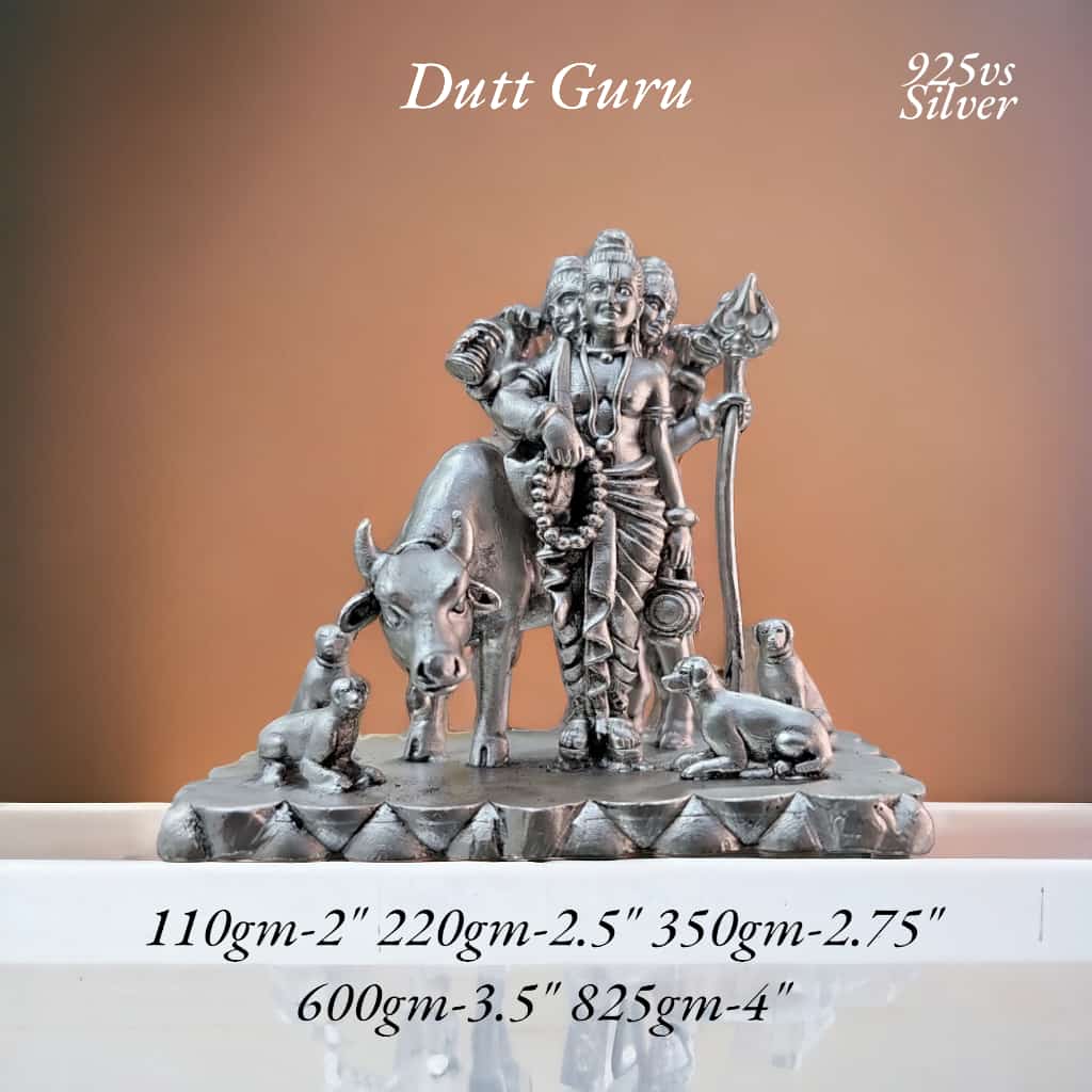 Dattatreya Idol In Pure 925 Silver